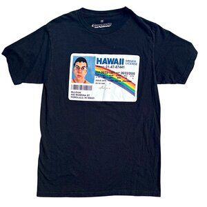 Superbad Unisex Size S Black Hawaii Drivers License T-Shirt